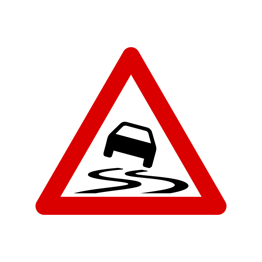 Знак 1.13 Слизька дорога