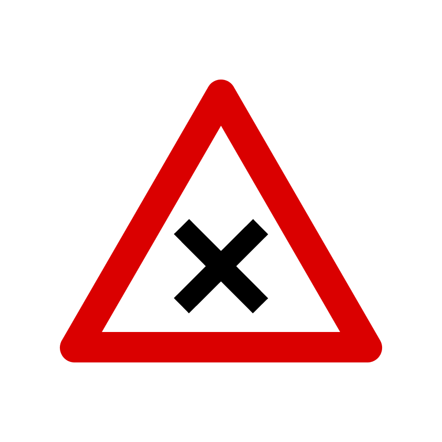 Знак 1.21 Перехрещення рівнозначних доріг