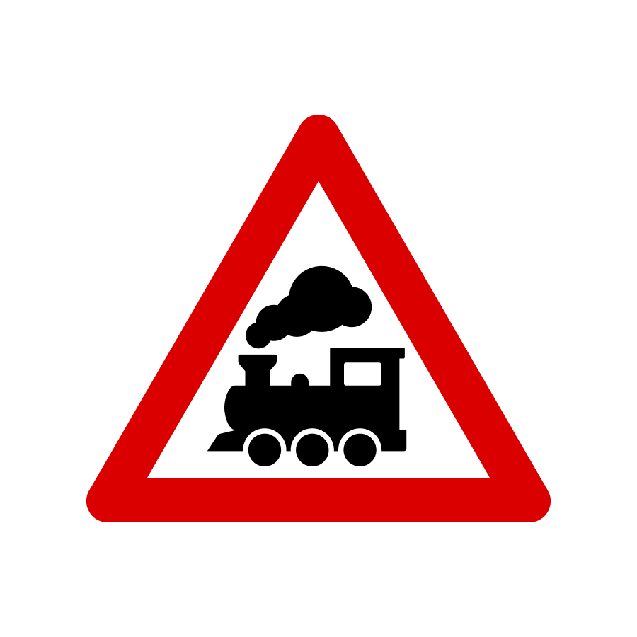 Знак 1.28 Залізничний переїзд без шлагбаума