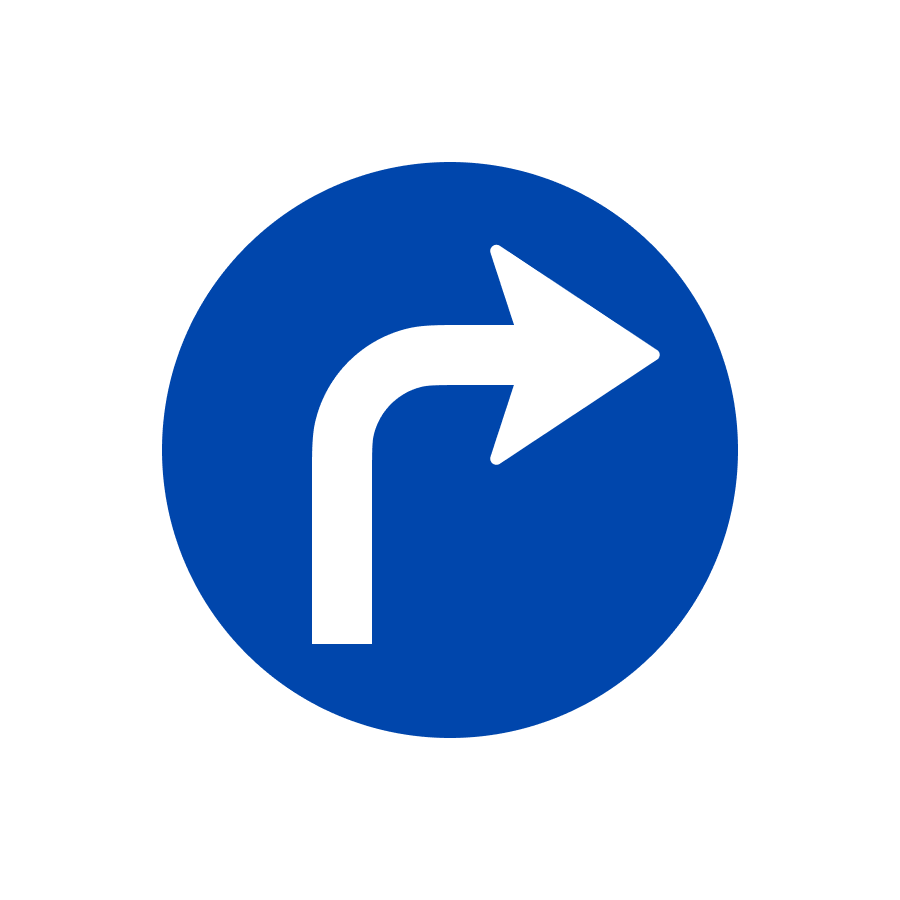 Знак 4.2 Рух праворуч