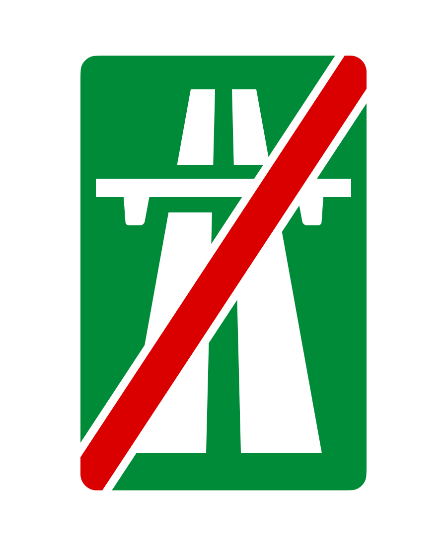 Знак 5.2 Кінець автомагістралі