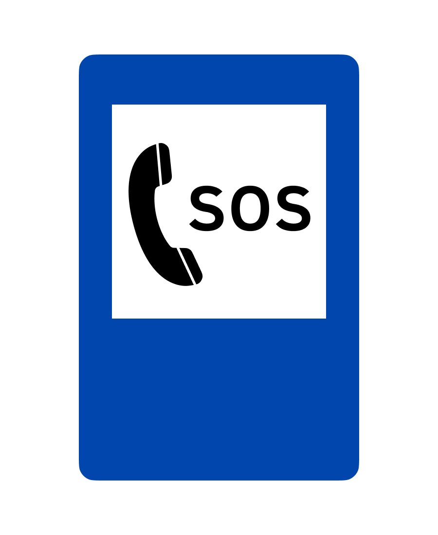 Знак 6.3 Телефон для виклику аварійної служби