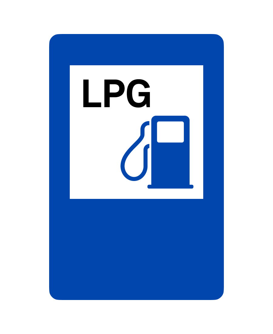 Знак 6.7.2 Автозаправні станції (газ)