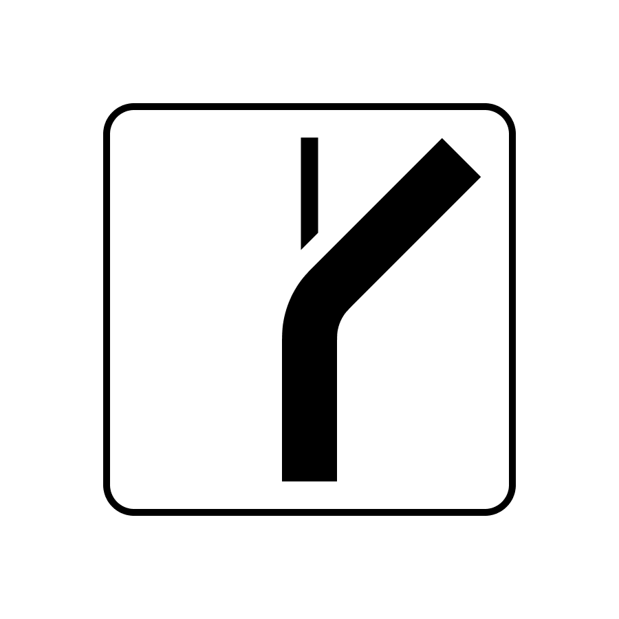 Знак 7.8 «Напрямок головної дороги» — конфігурація 3