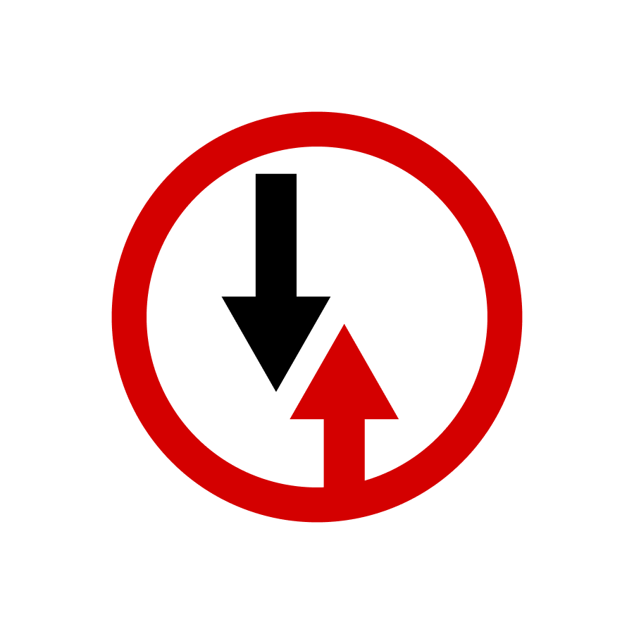 Радянський варіант знака «Перевага зустрічного руху»